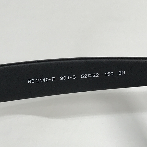 実際に弊社で買取させて頂いたRay-Ban/レイバン WAYFARER/ウェイファーラー サングラス/アイウェア マットブラック RB2140-F 901-Sの画像 7枚目