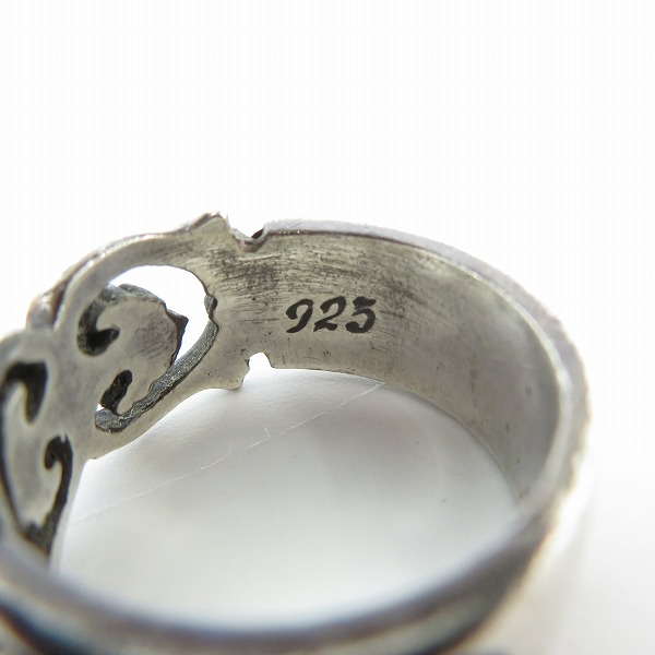 実際に弊社で買取させて頂いた【ギャラ付】LEATHERS AND TREASURES/レザーズ＆トレジャーズ スクロール ケルティックヴァイン  スモールストーンリング/22号の画像 7枚目