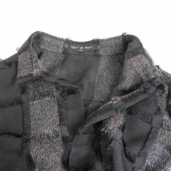 実際に弊社で買取させて頂いたNO ID.BLACK/ノーアイディー フリンジチェックショートカラープルオーバー シャツ 443006-714S/1の画像 7枚目