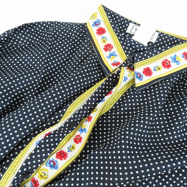 実際に弊社で買取させて頂いたVERSACE/ヴェルサーチ ドット柄シャツ/46の画像 6枚目