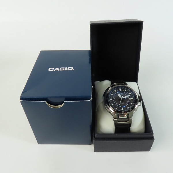 実際に弊社で買取させて頂いた(2)CASIO/カシオ PROTREK/プロトレック マナスル ソーラー レザー PRX-7000L-7JFの画像 6枚目