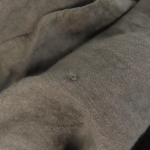 実際に弊社で買取させて頂いたISAMU KATAYAMA BACKLASH/イサムカタヤマ バックラッシュ Linen Sipper Shirt/リネン 七分丈 シャツ 1825-02/Mの画像 4枚目