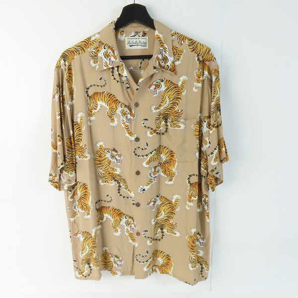 実際に弊社で買取させて頂いたWACKO MARIA/ワコマリア GUILTY PARTIES/ギルティパーティズ 虎 総柄 半袖シャツ/アロハシャツ/L