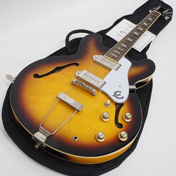 実際に弊社で買取させて頂いた★Epiphone/エピフォン CASINO カジノ フルアコ エレキギター ソフトケース付 