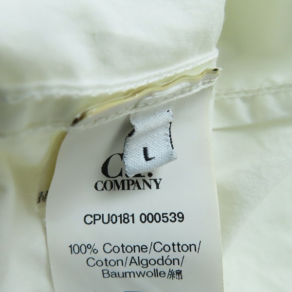 実際に弊社で買取させて頂いたC.P.COMPANY/シーピーカンパニー 長袖シャツ ホワイト /Lの画像 3枚目
