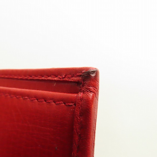 実際に弊社で買取させて頂いたBVLGARI/ブルガリ 二つ折り財布 コインケース カードケース レッドの画像 8枚目