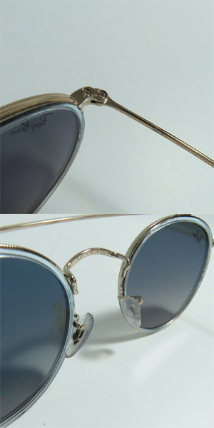 実際に弊社で買取させて頂いたRay-Ban/レイバン Round Double Bridge サングラス/アイウェア RB3647-Nの画像 4枚目