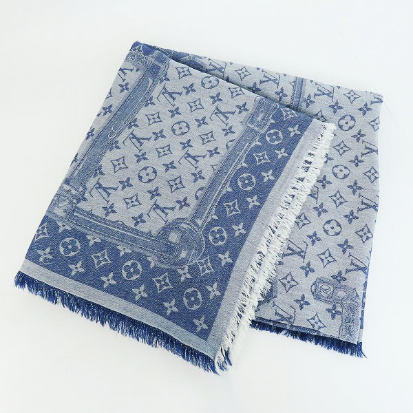 実際に弊社で買取させて頂いた【JPタグ】LOUIS VUITTON/ルイ・ヴィトン モノグラム ショール ウール/カシミヤ混 シルクストール/マフラー