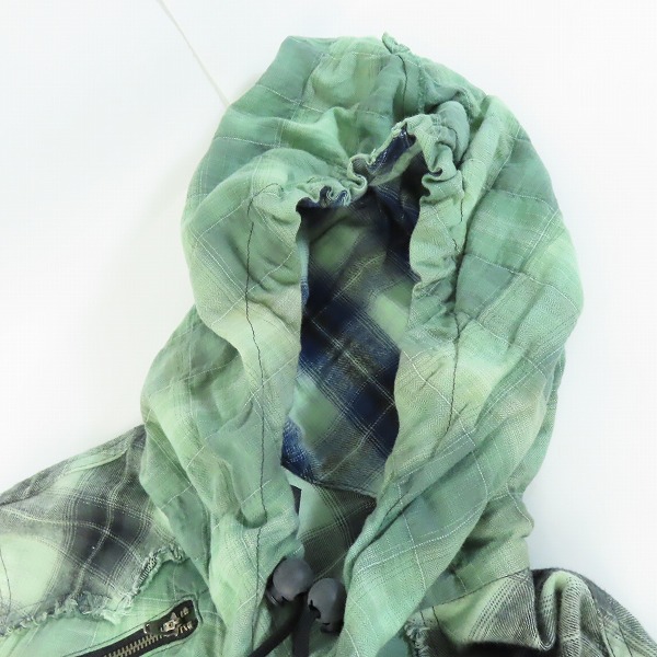 実際に弊社で買取させて頂いたL.G.B./ルグランブルー フーデッド チェック 長袖シャツ/パーカー Shirt-G/PK 9173/2の画像 5枚目