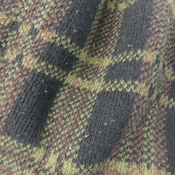 実際に弊社で買取させて頂いたSTUSSY/ステューシー チェック柄 ウール セーター/Lの画像 4枚目