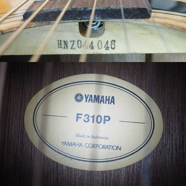 実際に弊社で買取させて頂いた★YAMAHA/ヤマハ F310P アコースティックギター/アコギ ソフトケース付 の画像 4枚目