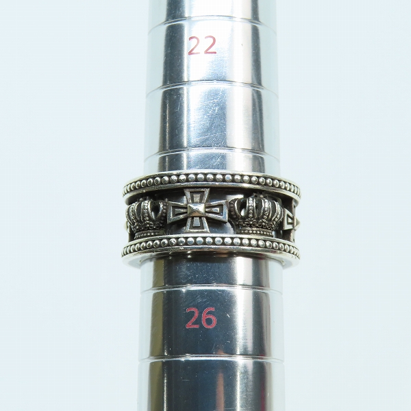 実際に弊社で買取させて頂いた【ギャラ付】Justin Davis/ジャスティンデイビス MEDIEBAL WEDDING BAND/メディバルウェディング バンドリング SRJ175/25号の画像 5枚目