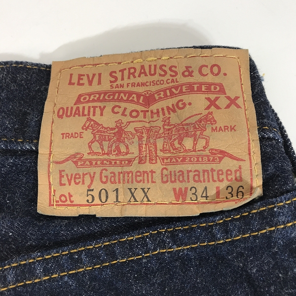 実際に弊社で買取させて頂いたLEVIS/リーバイス 501XX 555刻印 BIG E デニムパンツ/ジーンズ 501-0003/34の画像 2枚目