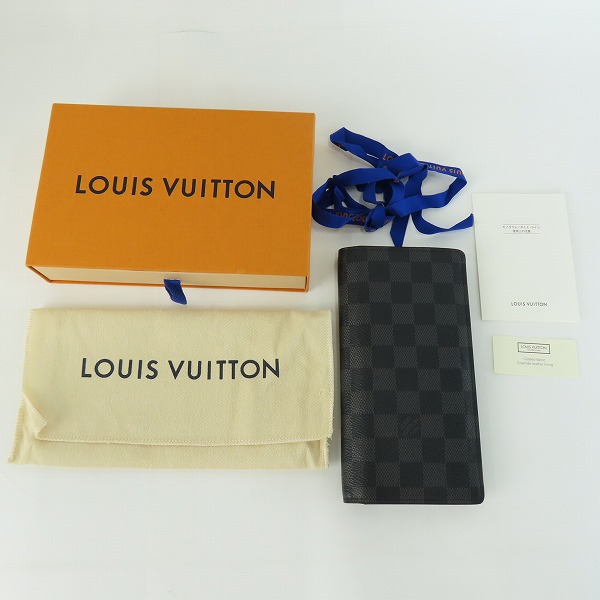 実際に弊社で買取させて頂いたLOUIS VUITTON/ルイヴィトン ポルトフォイユ ブラザ ダミエ グラフィット 二つ折り 長財布 N62665の画像 9枚目