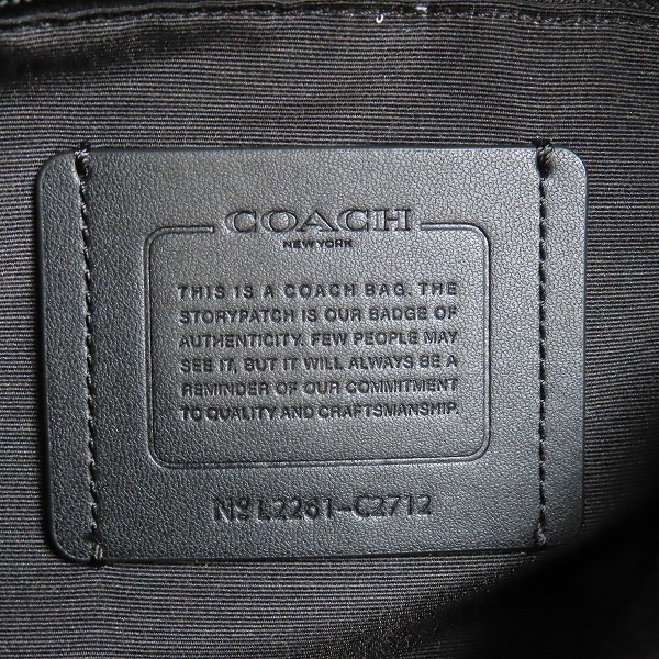 実際に弊社で買取させて頂いたCOACH/コーチ TRCK BKPK SMTH LTH トラック/バックパック/レザーリュックサック C2712の画像 4枚目