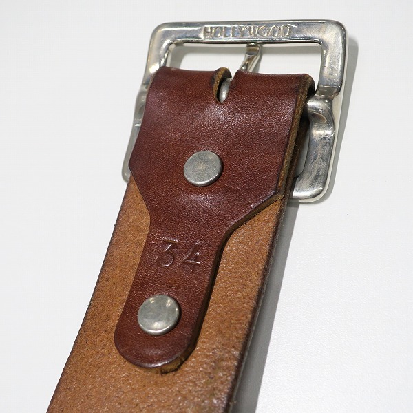 実際に弊社で買取させて頂いたHollywood Trading Company /HTC/エイチティーシー スタッズ スティングレイ レザー ベルト/34 の画像 3枚目