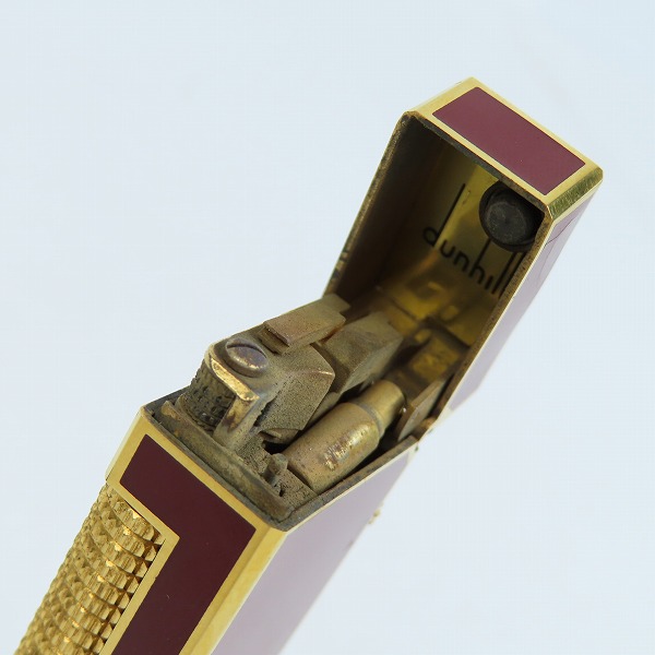 実際に弊社で買取させて頂いたdunhill/ダンヒル サイドローラー ライター ボルドー×ゴールドの画像 6枚目