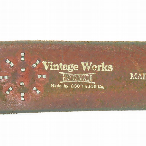 実際に弊社で買取させて頂いたVINTAGE WORKS/ヴィンテージ ワークス スタッズ レザーベルト DH5697/35/89の画像 4枚目