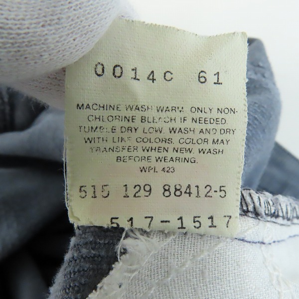 実際に弊社で買取させて頂いたLevis/リーバイス 80s ヴィンテージ 517-1517 刻印515 コーデュロイパンツ /W34の画像 4枚目