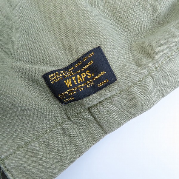 実際に弊社で買取させて頂いたWTAPS/ダブルタップス BUDS L/S/SHIRT COTTON SATIN/ミリタリーシャツ 112LTDT-SHM02/1の画像 7枚目
