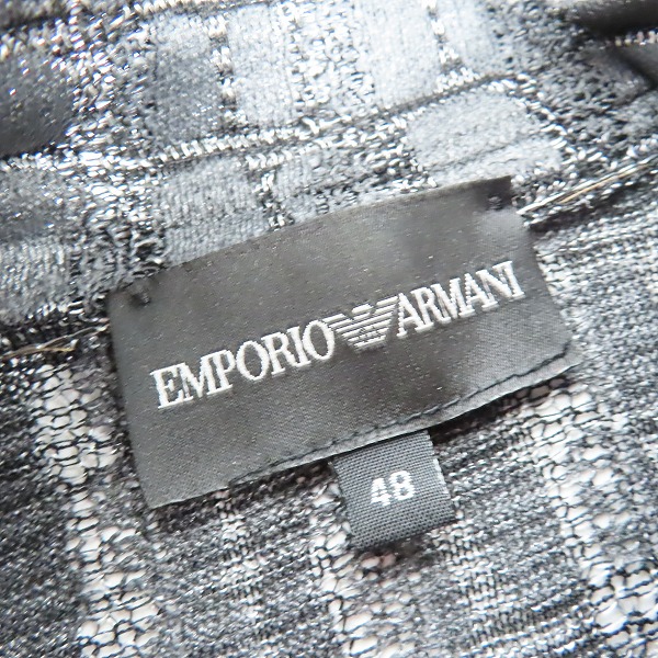 実際に弊社で買取させて頂いた【JPタグ】EMPORIO ARMANI/エンポリオアルマーニ メッシュ ジップアップ 長袖カットソー/48の画像 2枚目