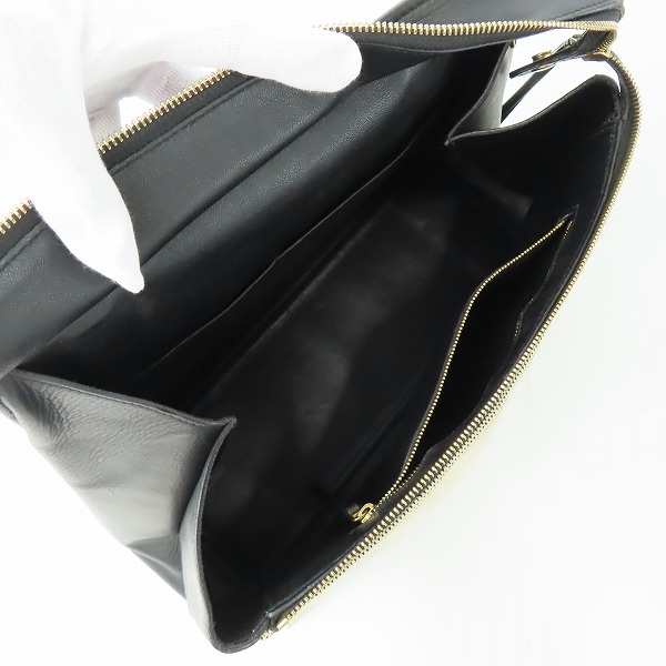 実際に弊社で買取させて頂いたCELINE/セリーヌ EDGE/エッジ  レザーハンドバッグ ベージュ×ブラックの画像 3枚目