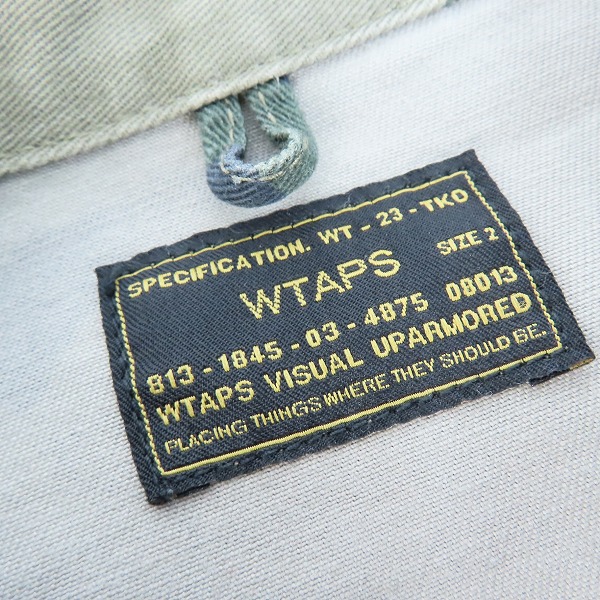 実際に弊社で買取させて頂いたWTAPS/ダブルタップス ミリタリーカモフラ 長袖 シャツジャケット 162LTDT-SHM02/2の画像 2枚目
