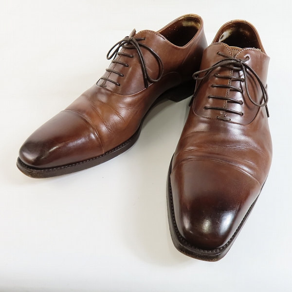 実際に弊社で買取させて頂いたSantoni/サントーニ ストレートチップ レザービジネスシューズ 6365/7.5