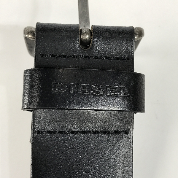 実際に弊社で買取させて頂いたDIESEL/ディーゼル レザースタッズベルト ブラック/90の画像 3枚目