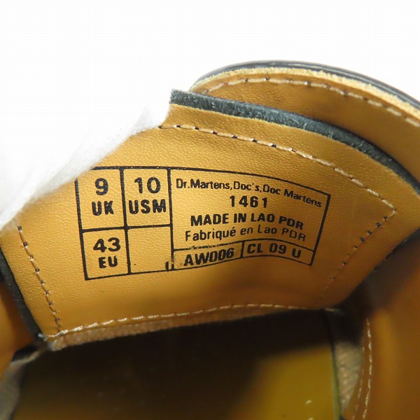 実際に弊社で買取させて頂いたDr.Martens/ドクターマーチン 3EYE BOOTS/3ホール ブーツ/シューズ 1461/UK9の画像 5枚目