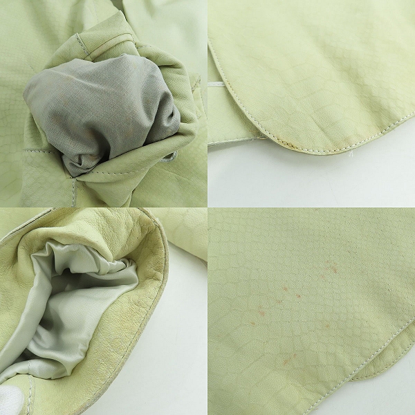 実際に弊社で買取させて頂いたARMANI COLLEZIONI/アルマーニコレツォーニ ラムスキンレザーテーラードジャケット/48の画像 8枚目