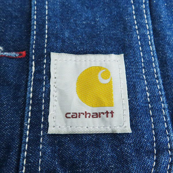 実際に弊社で買取させて頂いた【難あり】Carhartt/カーハート デニムオーバーオール/36×30の画像 2枚目