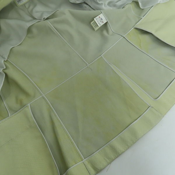 実際に弊社で買取させて頂いたARMANI COLLEZIONI/アルマーニコレツォーニ ラムスキンレザーテーラードジャケット/48の画像 6枚目