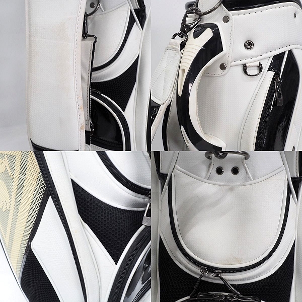 実際に弊社で買取させて頂いたle coq sportif/ルコックスポルティフ ゴルフ QQ1257 6分割キャディバッグ ホワイトｘブラック の画像 4枚目