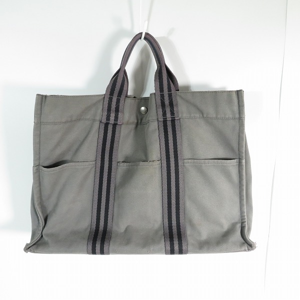 実際に弊社で買取させて頂いたHERMES/エルメス エールライン コットン トートバッグ/ハンドバッグの画像 1枚目