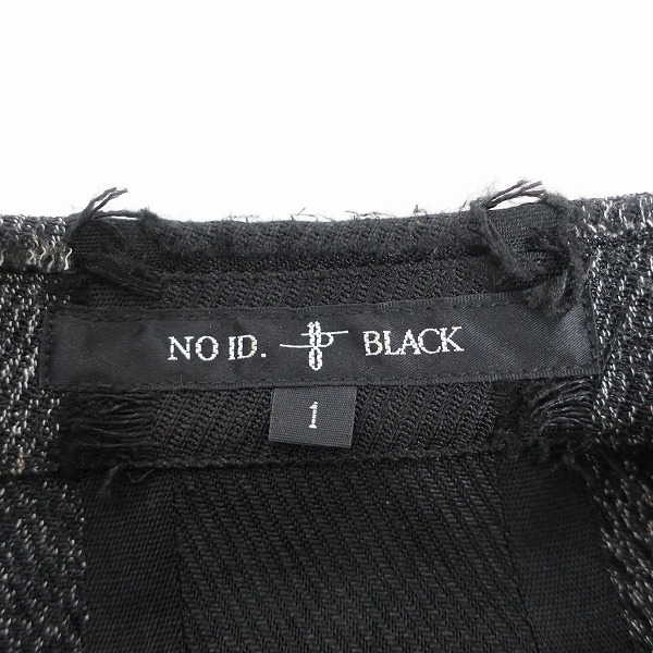 実際に弊社で買取させて頂いたNO ID.BLACK/ノーアイディー フリンジチェックショートカラープルオーバー シャツ 443006-714S/1の画像 2枚目