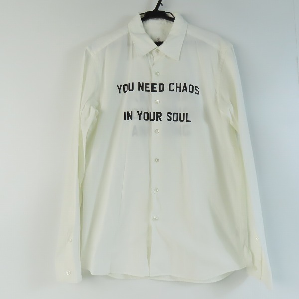 実際に弊社で買取させて頂いたuniform experiment/ユニフォームエクスペリメント 17SS TYPOGRAPHY REGULAR COLLAR SHIRT 長袖 シャツ UE-178048/1