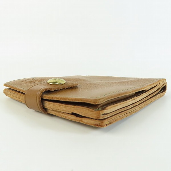 実際に弊社で買取させて頂いたIL BISONTE/イルビゾンテ ベージュ 二つ折り財布/ウォレットの画像 2枚目