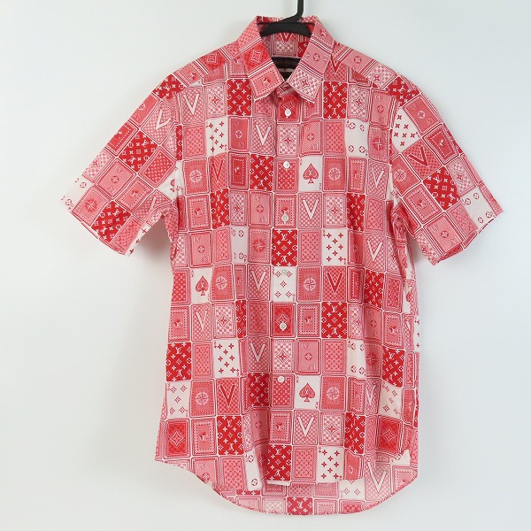 実際に弊社で買取させて頂いた【JPタグ】LOUIS VUITTON/ルイヴィトン 18AW トランプ柄 半袖シャツ RM182M HKU HFS14W/S