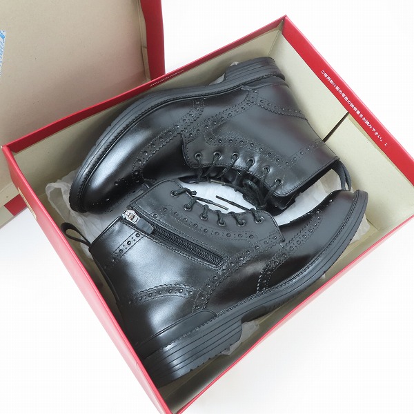 実際に弊社で買取させて頂いたREGAL/リーガル ウィングチップ サイドジップ×レースアップブーツ  71HR/Mの画像 7枚目