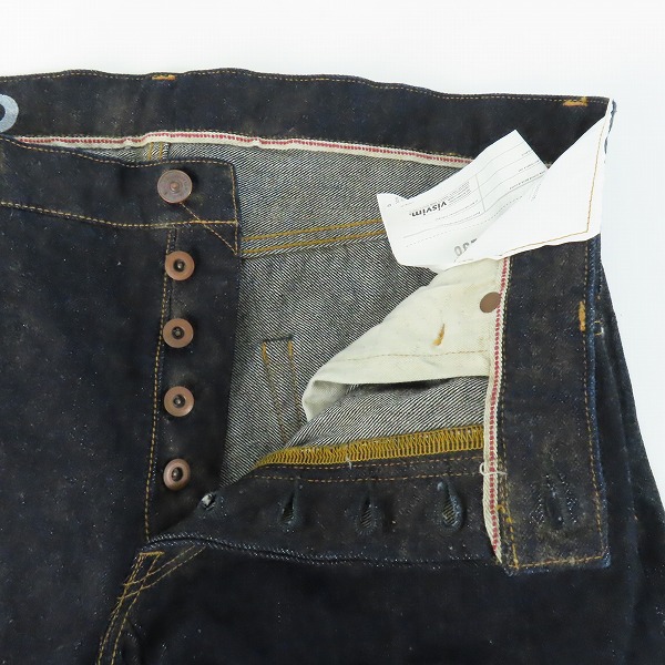 実際に弊社で買取させて頂いたvisvim/ビズビム SOCIAL SCULPTURE 01 SLIM RAW MUD OD/ソーシャルスカルプチャー デニムパンツ 0123205005010/W36L30の画像 5枚目