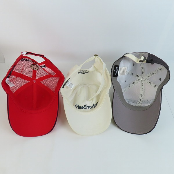 実際に弊社で買取させて頂いたPEARLY GATES/パーリーゲイツ Callaway/キャロウェイ キャップ 3点セットの画像 3枚目