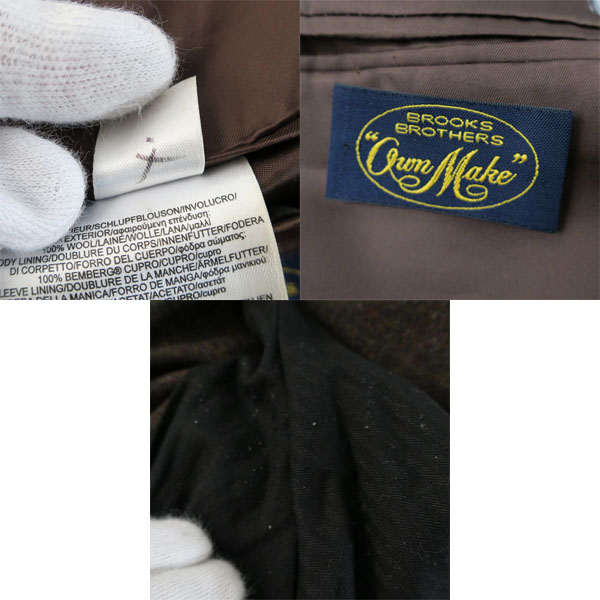 実際に弊社で買取させて頂いたBrooks Brothers/ブルックスブラザーズ own make チェック ジャケット/パンツ セットアップ 42R/W36の画像 7枚目