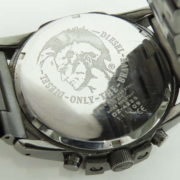 実際に弊社で買取させて頂いたDIESEL/ディーゼル クロノグラフ 腕時計 DZ-4225【動作未確認】の画像 4枚目