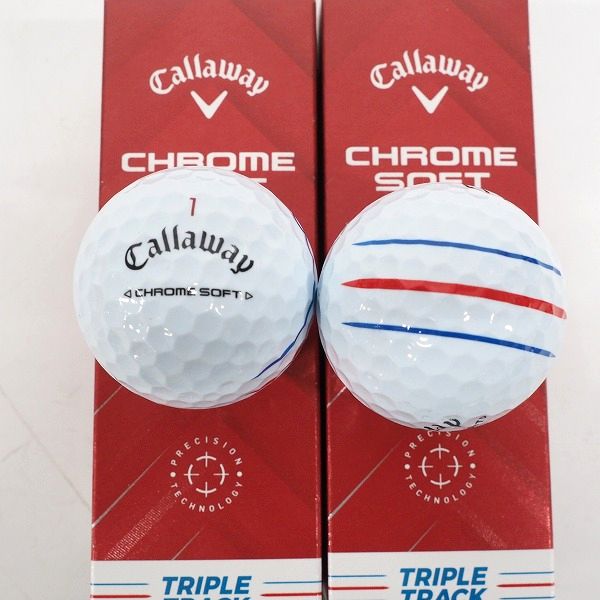 実際に弊社で買取させて頂いた 【未使用】Callaway/キャロウェイ CHROME SOFT・TRIPLE TRACK/クロムソフト ゴルフボール ホワイト 計1ダース の画像 2枚目
