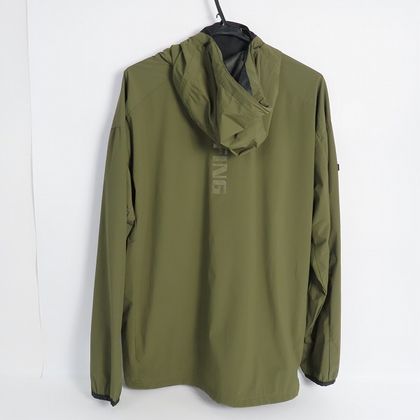 実際に弊社で買取させて頂いた(1)【未使用】BRIEFING/ブリーフィング WIND HOODIE 超撥水 ウィンドブレーカー プルオーバー オリーブ BRG223M19/Lの画像 1枚目