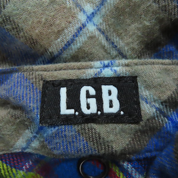実際に弊社で買取させて頂いたL.G.B./ルグランブルー スナップボタン チェックシャツ Shirt-G /DRESS 4823KOD/1の画像 2枚目