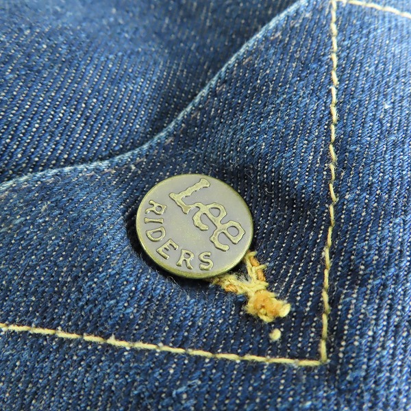 実際に弊社で買取させて頂いたTHE REAL McCOY’s×Lee/ザリアルマッコイズ×リー ストームライダー デニムジャケット 1101-LJ/34の画像 6枚目