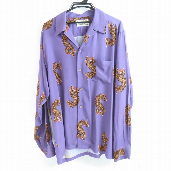 実際に弊社で買取させて頂いたWACKO MARIA/ワコマリア 20ss Hawaiian shirt/ハワイアンシャツ 長袖 タイガー柄/XL