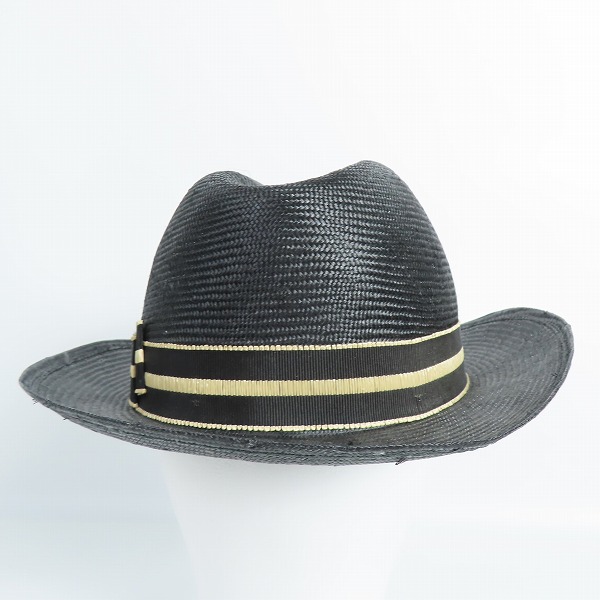 実際に弊社で買取させて頂いたBorsalino/ボルサリーノ パナマハット 中折れ 帽子 リボン 15122 7-5/8の画像 4枚目